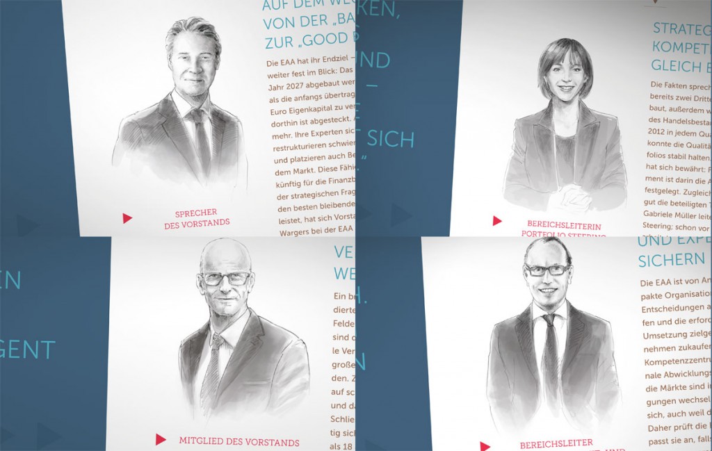 Portraits für den Geschäftsbericht der EAA, für und mit grintsch communications GmbH, Köln, 2015